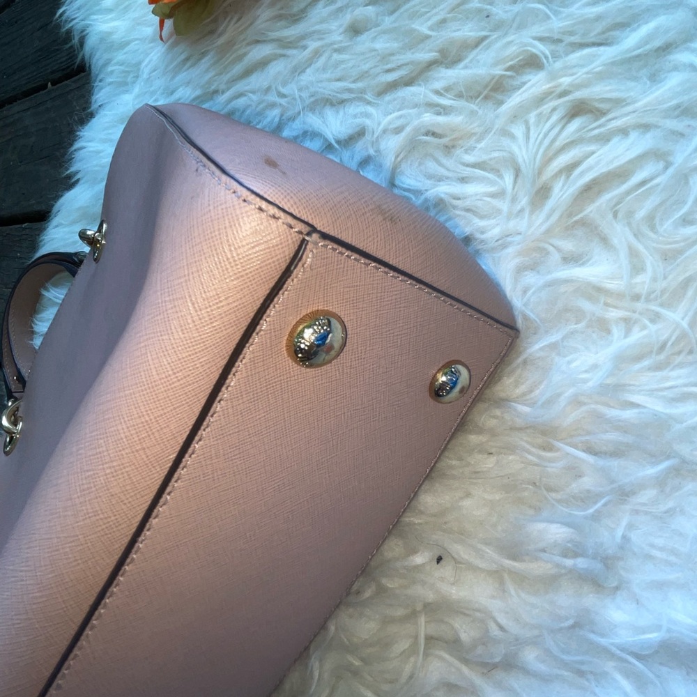 NWOT $248 Michael Kira Cynthia Saffiano leather satchel with longer strap - Picture 11 of 15